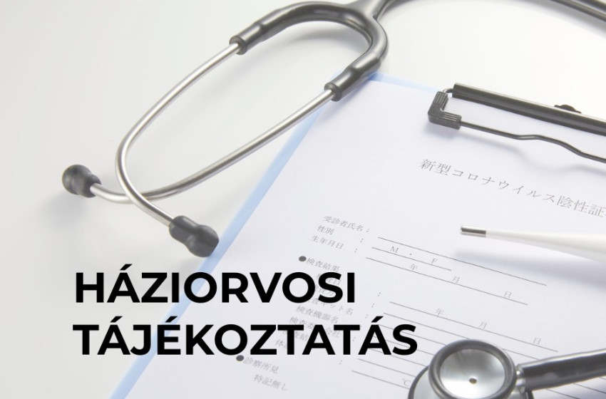 Háziorvosi tájékoztatás az Ikrényi lakosok számára